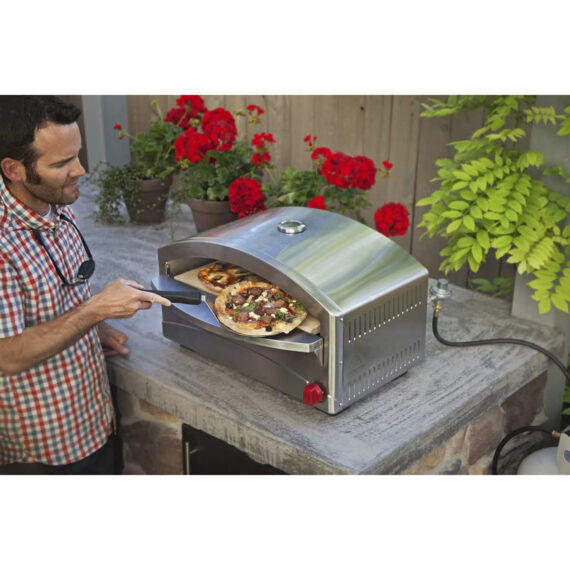 Camp Chef Italia Artisan Pizza Oven, Stainless Steel, 15 in. x 26 in. x 16