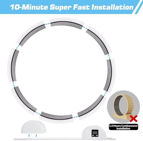 Cat Exercise Wheel with Pedometer  10 Minutes Fast and Easy Installation  41” Large Cat Treadmill Running Fitness Workout Wheels for Indoor Cats
