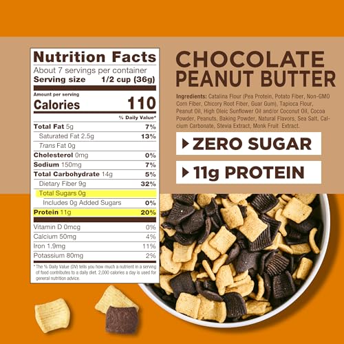 Catalina Crunch Cereal Variety Pack Vegan Snacks Zero Sugar Gluten & Grain Free Low Carb High Protein 11g & Fiber 9g Keto Friendly Breakfast Plant Based 9 oz (Pack of 4)