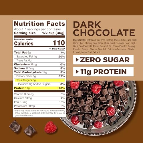 Catalina Crunch Cereal Variety Pack Vegan Snacks Zero Sugar Gluten & Grain Free Low Carb High Protein 11g & Fiber 9g Keto Friendly Breakfast Plant Based 9 oz (Pack of 4)