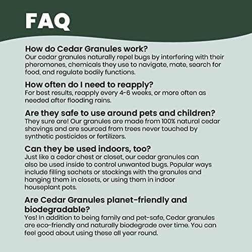Cedarcide Lawn  Home & Garden Cedar Granules | Repels Fleas  Ticks  Ants & Mosquitoes | Smells Great  Easy to Use | Family & Pet Safe | 1 Bag (8 Lbs)