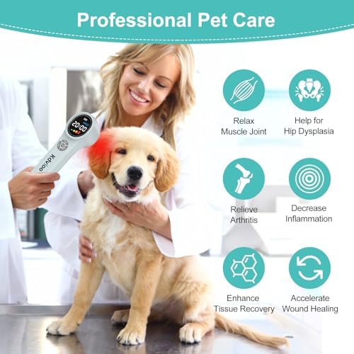 Cold Laser Therapy Device for Dogs 4x980nm+16x660nm+4x810nm Low Level Laser Therapy Handheld Laser Therapy Device Pet Laser Therapy for Dogs Cats Muscle & Joint Pain Relief Reduce Inflammation