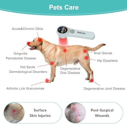 Cold Laser Therapy Device for Dogs 4x980nm+16x660nm+4x810nm Low Level Laser Therapy Handheld Laser Therapy Device Pet Laser Therapy for Dogs Cats Muscle & Joint Pain Relief Reduce Inflammation