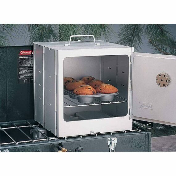 Coleman Portable Camping Oven with Thermometer, Adjustable Rack, Compatible with Camp Stoves, Durable Steel, Folds Flat