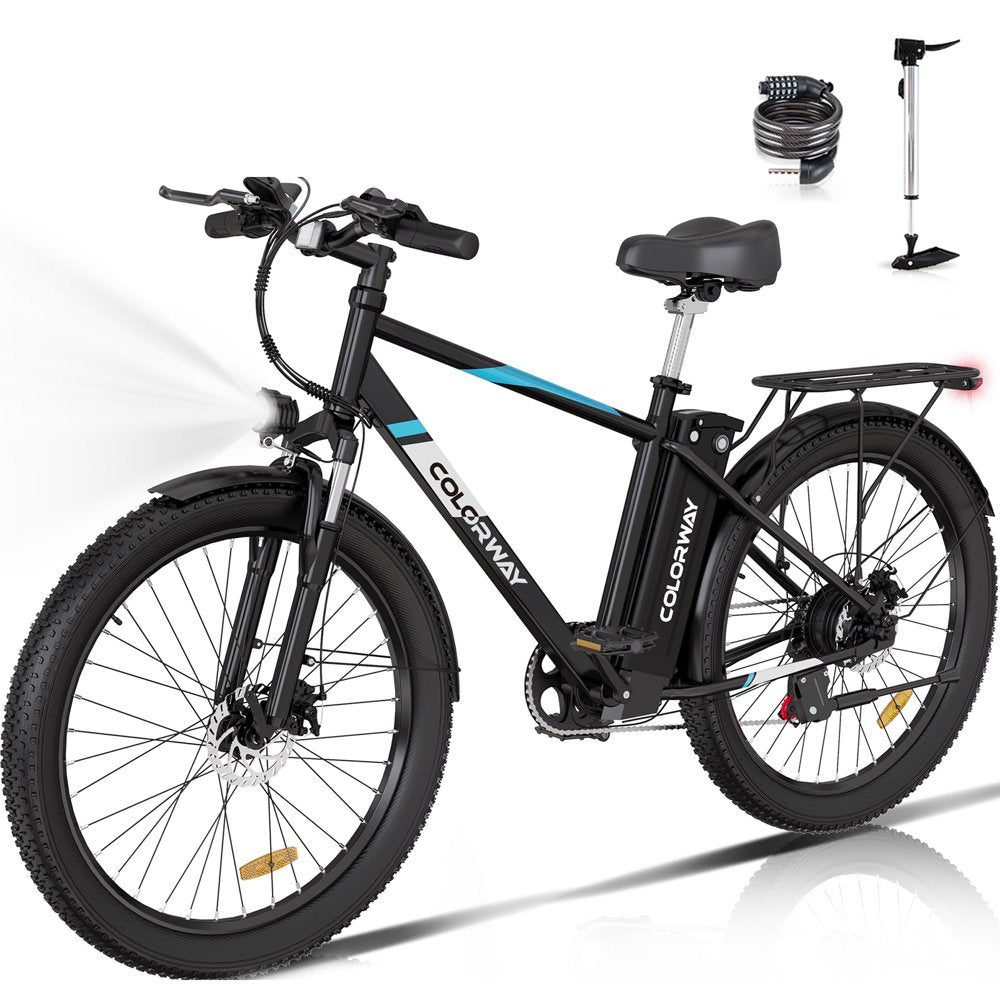 COLORWAY 500W 26"X3.0 Electric Bike for Adults, 36V/15Ah, Shimano 7-Speed