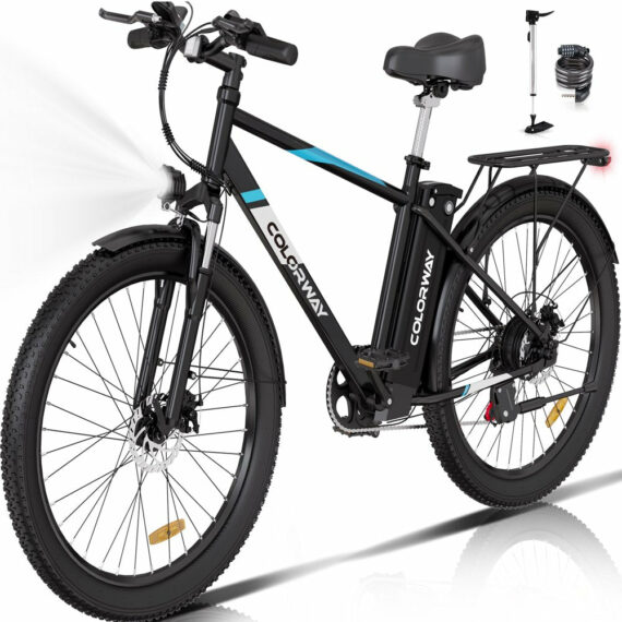 COLORWAY 500W 26"X3.0 Electric Bike for Adults, 36V/15Ah, Shimano 7-Speed