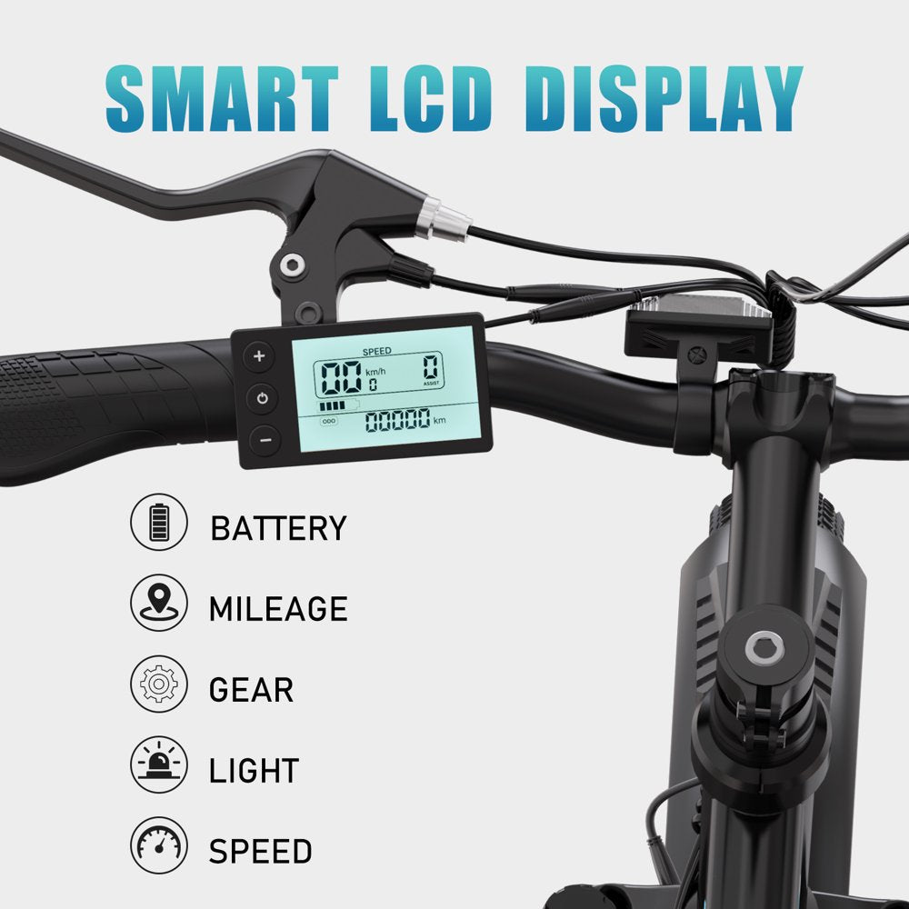 COLORWAY 500W 26"X3.0 Electric Bike for Adults, 36V/15Ah, Shimano 7-Speed