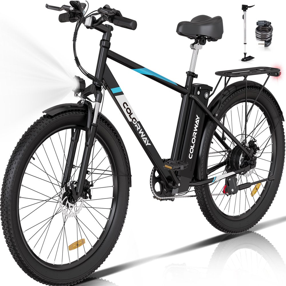 COLORWAY BK3M 500W Electric Bike 26″x3.0″, Shimano 7-Speed, 36V/15Ah Battery, Carbon Steel, IP54, 19.9 MPH