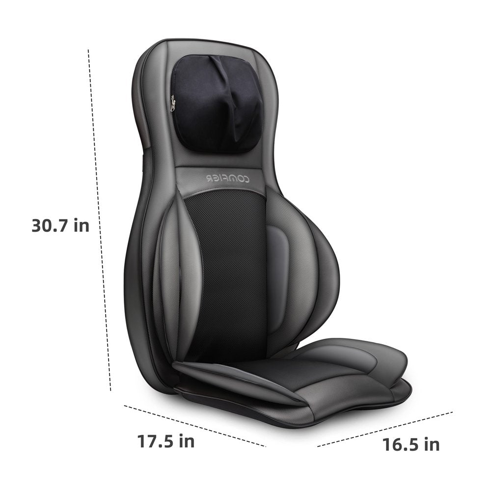 Comfier Shiatsu Neck & Back Massager with Heat, Air Compression & 2D/3D Modes - Massage Chair Pad