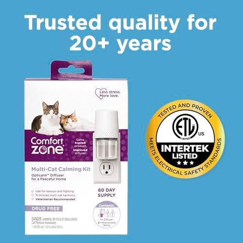 Comfort Zone Multi Cat Calming Diffuser: 3 Pheromone Diffusers & 6 Refills
