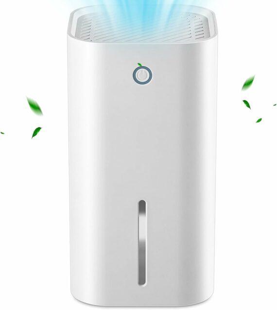 CompactAir Semiconductor Dehumidifier - Energy Efficient, Quiet, Auto Shutoff, 850ML Tank for Bedroom & Bathroom