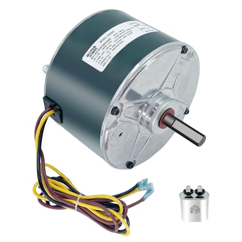Condenser Fan Motor Replacement for Carrier 5KCP39BGS069S #3S001  GE3907 Genteq Bryant Payne Dayton AC/Air Conditioner 1/10 HP 1100 RPM 208-230V 60HZ 48 Frame with Capacitor OEM Upgraded LEUNGOO