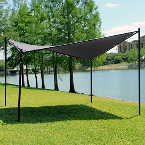 Coolaroo Butterfly Gazebo, Backyard or Patio Gazebo, 99% UV Block, Steel Frame, (13’1" X 13’1"), Charcoal