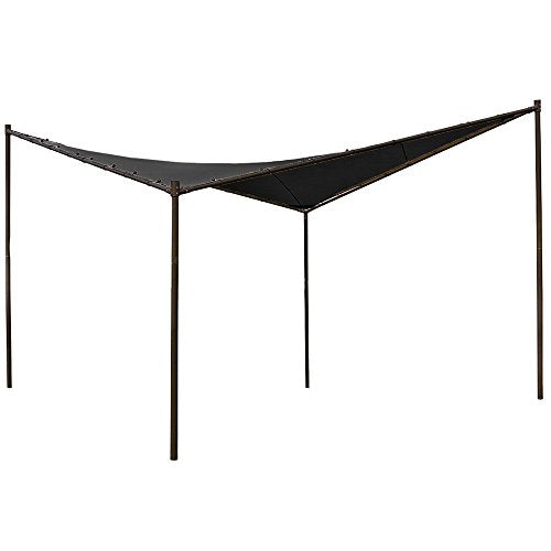Coolaroo Butterfly Gazebo, Backyard or Patio Gazebo, 99% UV Block, Steel Frame, (13’1″ X 13’1″), Charcoal