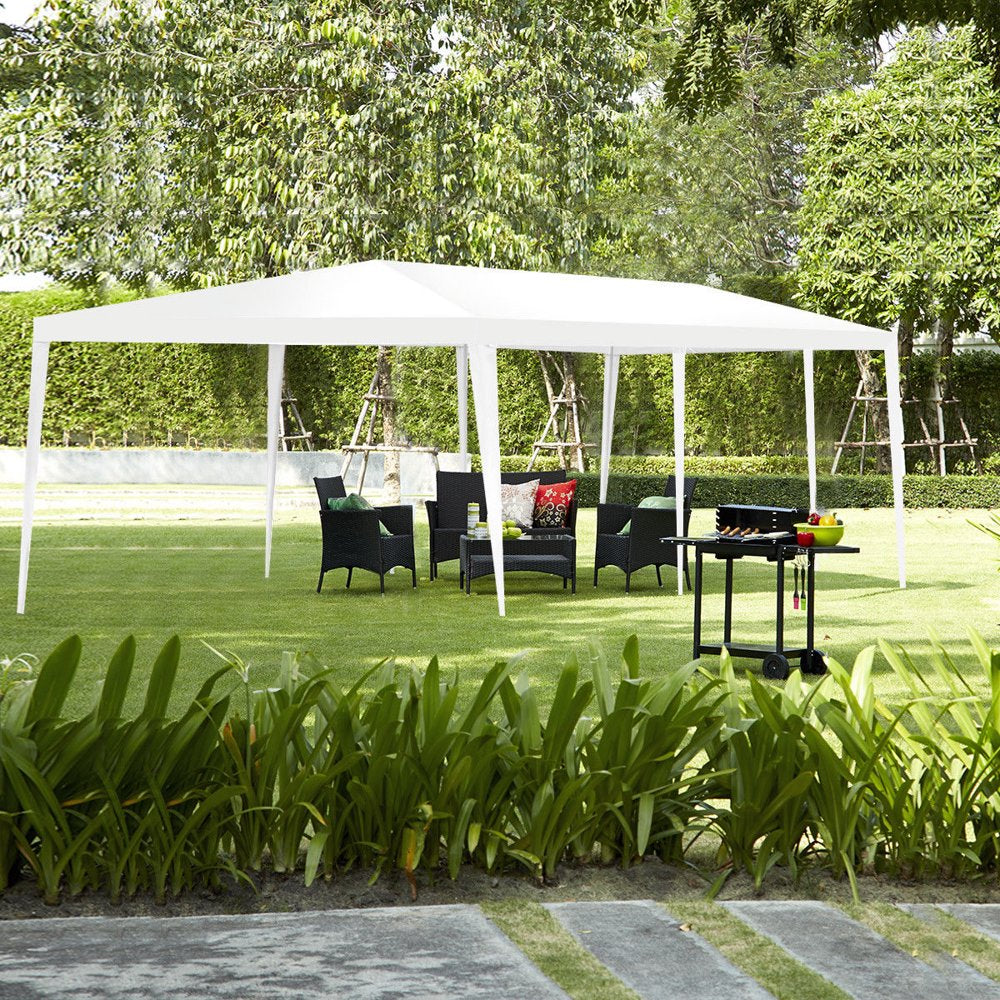 Costway Outdoor Canopy Tent 10'x30' with 5 Removable Sidewalls, Heavy-Duty Steel Frame for Events