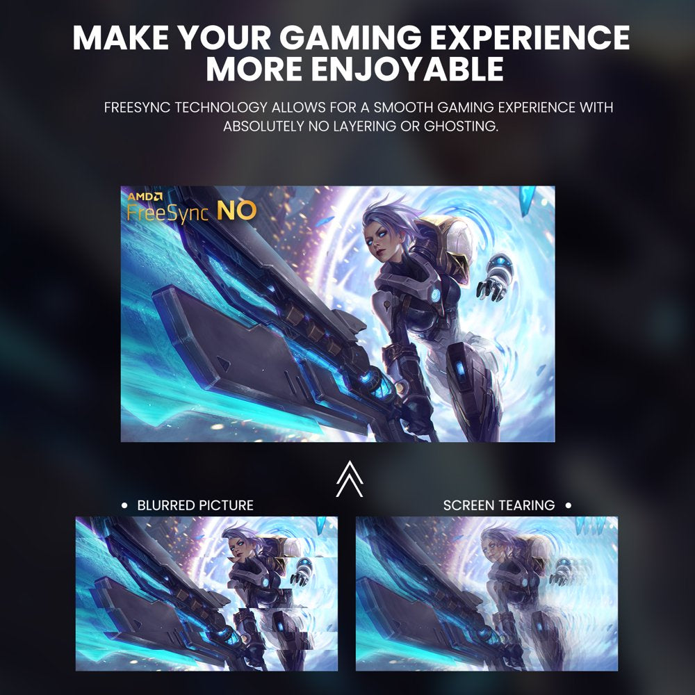 CRUA 24" 180Hz Curved Gaming Monitor - FHD 1080P Frameless Computer Monitor, AMD Freesync, Low Motion Blur,Dp&Hdmi Port, Black