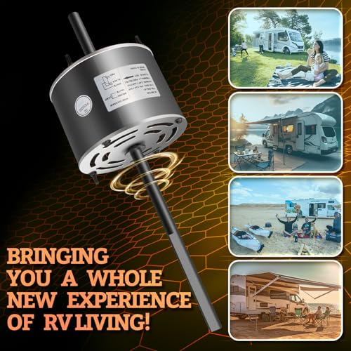 D1092  7184-0156  1468-306 RV AC Fan Motor Compatible with Coleman Mach 6000 & 8000 Series AC Units  48014  48064  48203 etc  Replaces 7855MVA-A11U  7184-0432  1468-3069 etc 1/3 HP  115 Volts