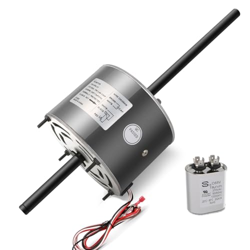 D1092 7184-0156 1468-306 RV AC Fan Motor Compatible with Coleman Mach 6000 & 8000 Series AC Units 48014 48064 48203 etc Replaces 7855MVA-A11U 7184-0432 1468-3069 etc 1/3 HP 115 Volts