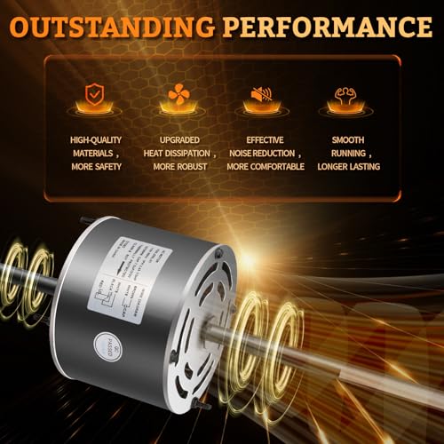 D1092  7184-0156  1468-306 RV AC Fan Motor Compatible with Coleman Mach 6000 & 8000 Series AC Units  48014  48064  48203 etc  Replaces 7855MVA-A11U  7184-0432  1468-3069 etc 1/3 HP  115 Volts