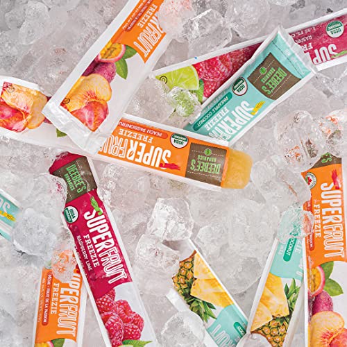 DeeBee's Organics Tropical SuperFruit Freezie Pops No Added Sugars No Artificial Flavors or Colors (Pack of 50)