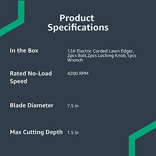 Denali 12 Amp 7.5" Double Edge Bladed Electric Corded Lawn Edger