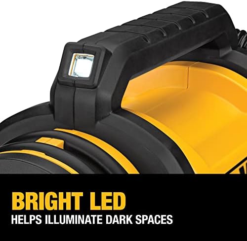 DEWALT 20V MAX Tire Inflator  Compact and Portable  Automatic Shut Off  LED Light  Bare Tool Only (DCC020IB)