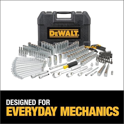 DEWALT Mechanic Tool Set  247-Piece  1/4 in.  3/8 in. and 1/2 in. Drive  SAE  Ratchets  Sockets  Hex Keys  Combination Wrenches  Polish Chrome Finish (DWMT81535)