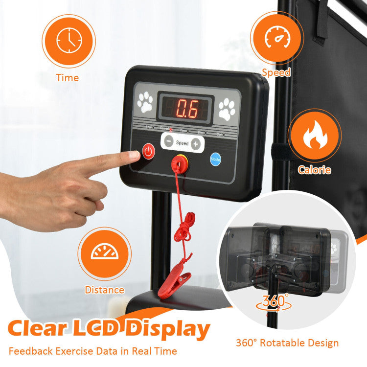 Dog Treadmill Pet Running Machine Fitness Equipment with Remote Control and 1.4 LCD Screen