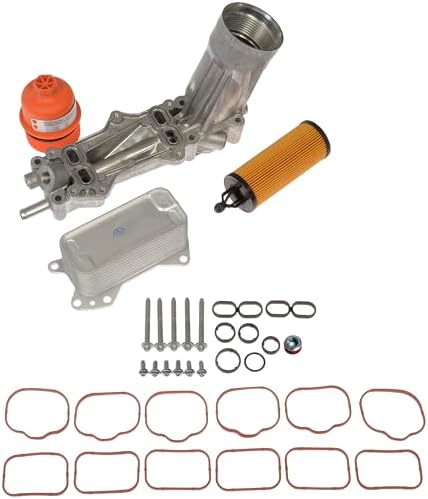 Dorman 926-959 Patented Upgraded Aluminum Engine Oil Filter Housing with Oil Cooler and Filter Compatible with Select Models (OE FIX)