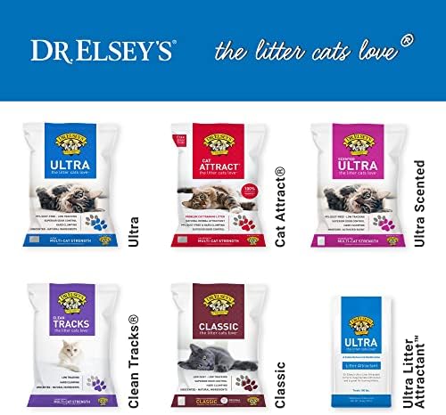 Dr. Elsey’s Premium Clumping Cat Litter - Ultra - 99.9% Dust-Free  Low Tracking  Hard Clumping  Superior Odor Control  Unscented & Natural Ingredients