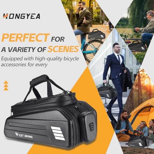 Ebike Battery Bag - Hard Shell E Bike Rack Bag  30L Electric Bicycle Rear Rack Bag  Multifunction Large Pannier for Bicycle  Electric Bike Rear Seat Bag Bike Trunk Bag for Bike Accessories