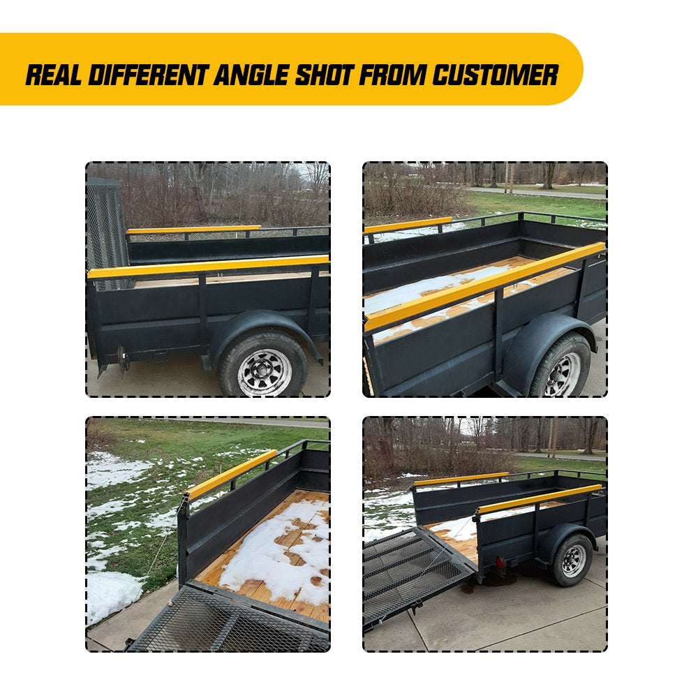 ECOTRIC Utility Trailer Tailgate Lift Assist System, Steel, 400 lbs Capacity, Yellow, Model LYAM-468