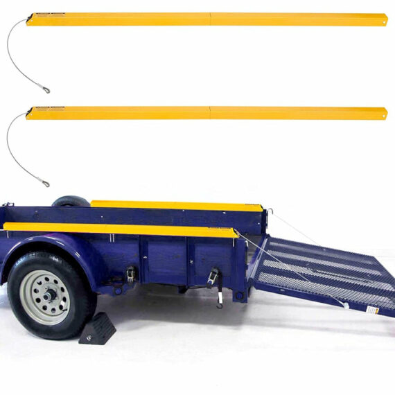 ECOTRIC Utility Trailer Tailgate Lift Assist System, Steel, 400 lbs Capacity, Yellow, Model LYAM-468