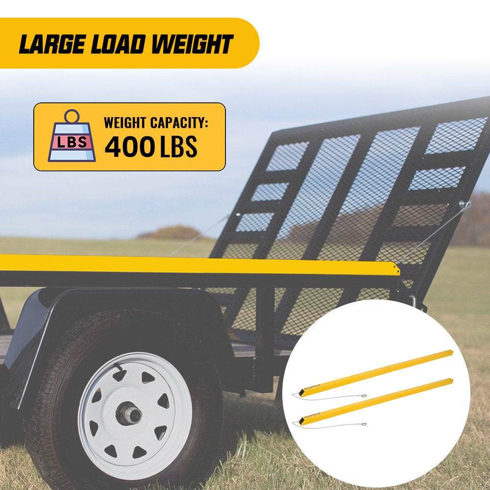 ECOTRIC Utility Trailer Tailgate Lift Assist System, Steel, 400 lbs Capacity, Yellow, Model LYAM-468