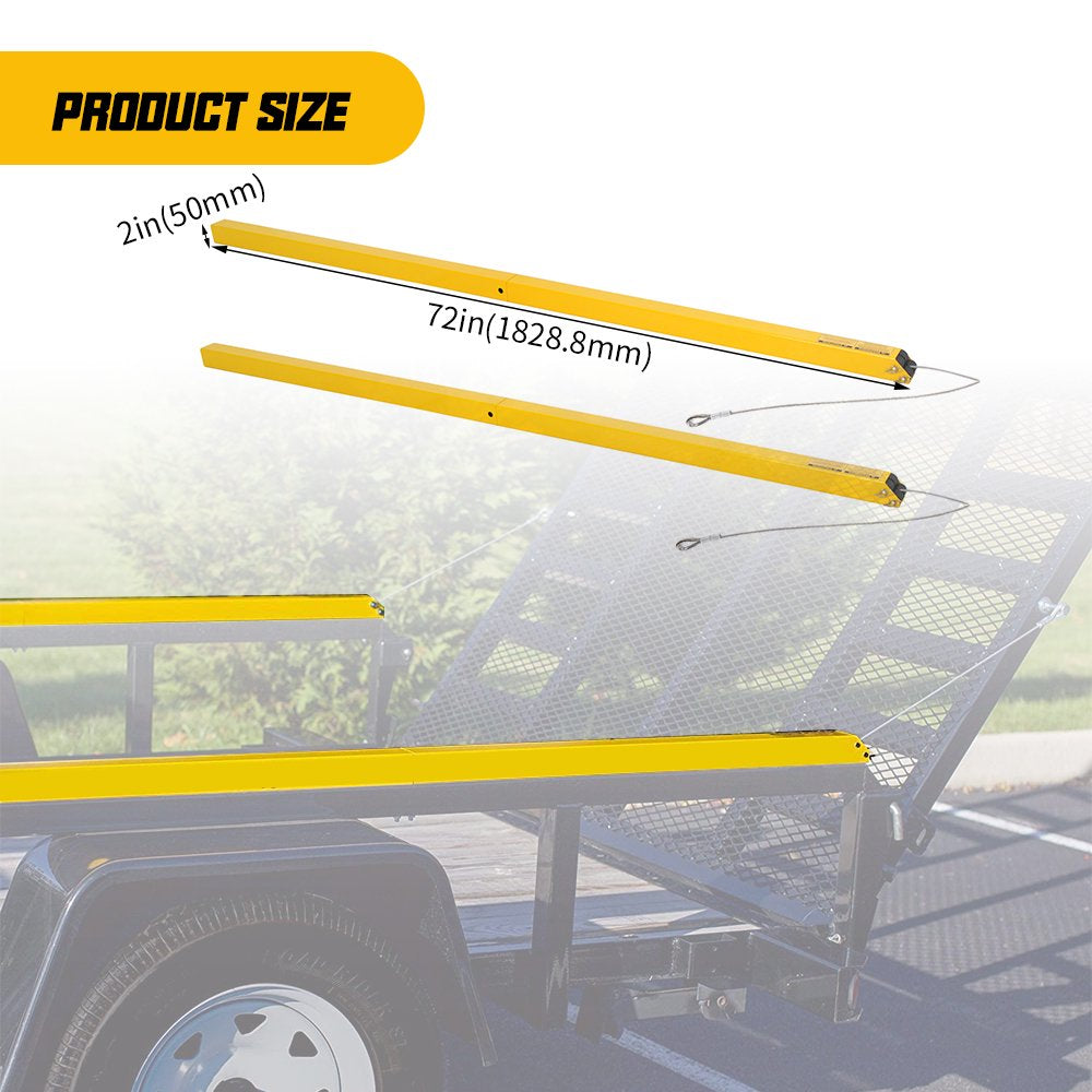 ECOTRIC Utility Trailer Tailgate Lift Assist System, Steel, 400 lbs Capacity, Yellow, Model LYAM-468