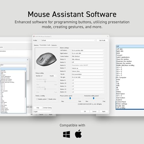 ELECOM HUGE Trackball  2.4GHz Wireless USB  Index Finger Control  Customizable 8-Button  Large Soft Palm Rest  52mm Ball  Windows PC Mac (M-HT1DRBK)