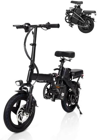 Electric Bike for Adults  Ebike 14" Folding Electric Bike 350W 36V 12Ah Built-in Battery 20MPH 20+Miles 3 Riding Modes  Commuting