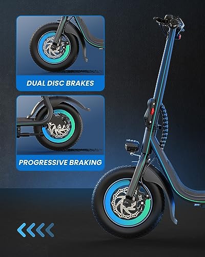 Electric Scooter with Seat, 450W Powerful Motor up to 22 Miles Range