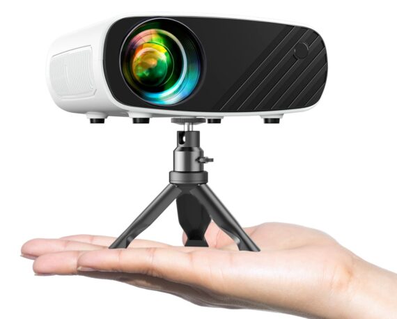 ELEPHAS Mini HD Projector 2023, 1080P, Compact, iOS/Android/Windows Compatible, Includes Carry Bag & Tripod