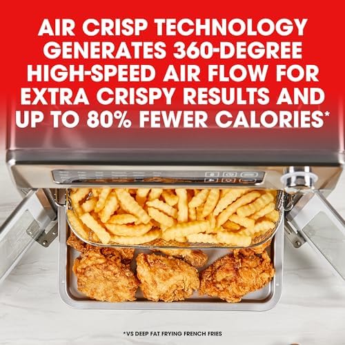 Emeril Lagasse 26 QT Extra Large Air Fryer Convection Toaster Oven with French Doors Stainless Steel