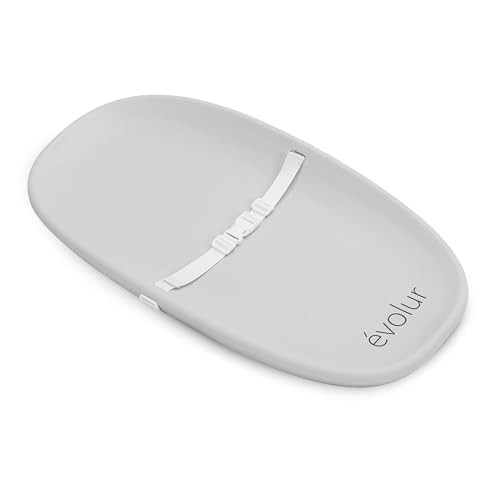 Evolur Eva Baby Changing Pad in Light Gray Soft Lightweight and Portable Changing Pad Fits All Changing Table Waterproof Firm Padding