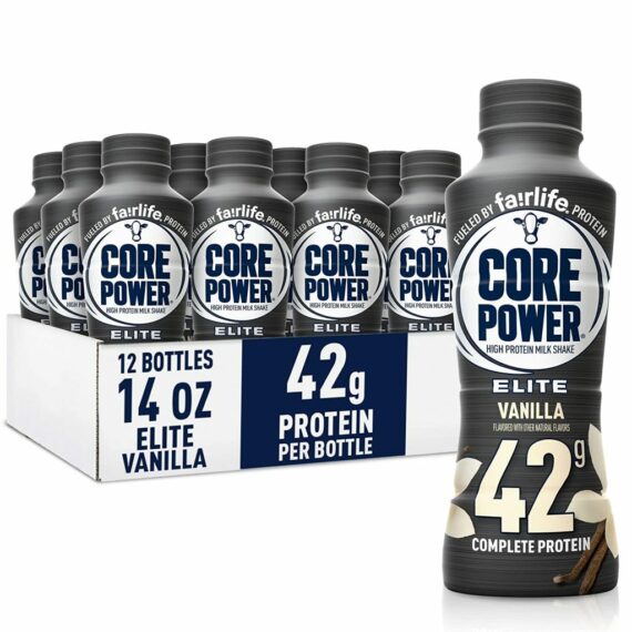 Fairlife Core Power Elite Vanilla High Protein Shake 42g, 14 Fl Oz, 12 Pack - Workout Recovery Drink