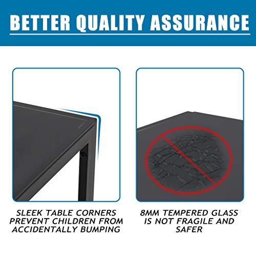 FDW Dining Table Set Glass Dining Room Table Set for Small Spaces Kitchen Table and Chairs for 4