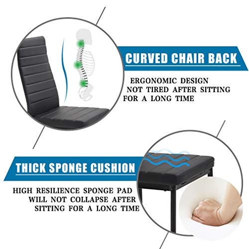 FDW Dining Table Set Glass Dining Room Table Set for Small Spaces Kitchen Table and Chairs for 4