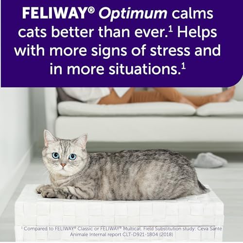 FELIWAY Optimum  Enhanced Calming Pheromone 30-day Refill – 6 Pack