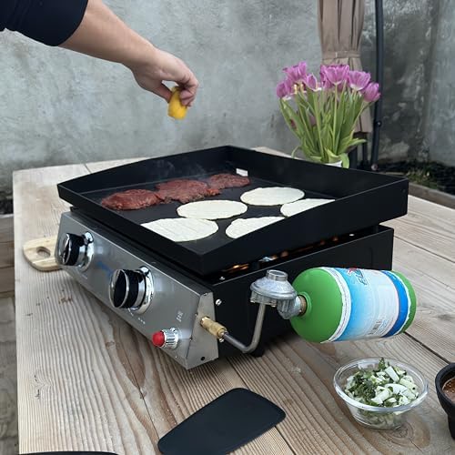 Flame King Refillable 1LB Empty Propane Cylinder Tank - Reusable - Safe and Legal Refill Option - DOT Compliant - 16.4 oz  Green