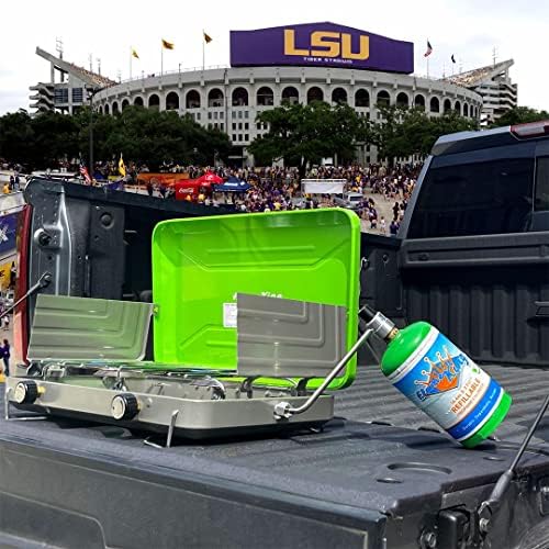 Flame King Refillable 1LB Empty Propane Cylinder Tank - Reusable - Safe and Legal Refill Option - DOT Compliant - 16.4 oz  Green