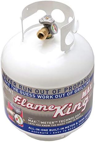 Flame King YSN230b 20 Pound Steel Propane Tank Cylinder with OPD Valve and Built-in Gauge  20 lb Vertical