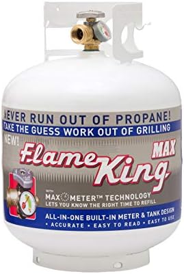 Flame King YSN230b 20 Pound Steel Propane Tank Cylinder with OPD Valve and Built-in Gauge  20 lb Vertical