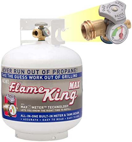 Flame King YSN230b 20 Pound Steel Propane Tank Cylinder with OPD Valve and Built-in Gauge  20 lb Vertical